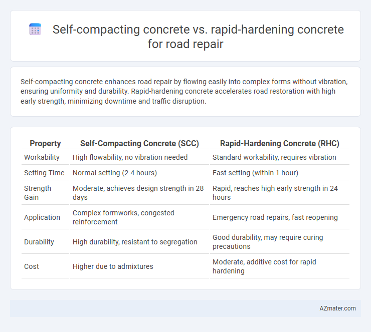 Self-compacting concrete vs. rapid-hardening concrete for road repair - What is The Difference?