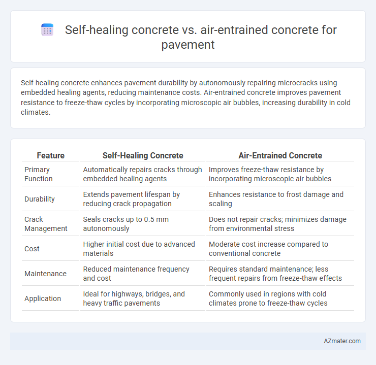 Self-healing concrete vs. air-entrained concrete for pavement - What is The Difference?