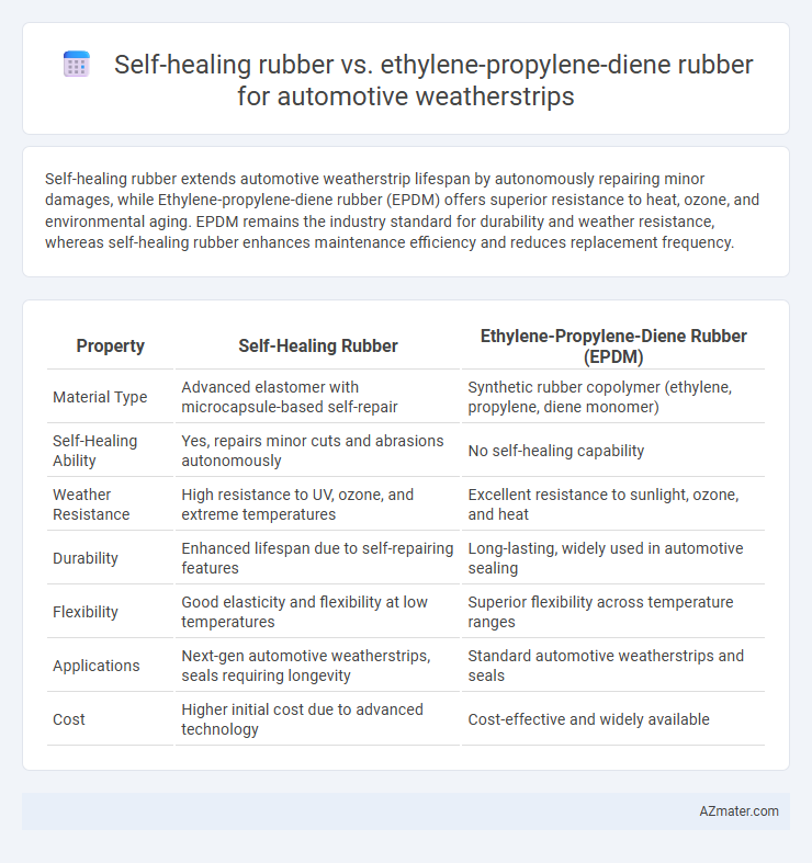 Self-healing rubber vs. ethylene-propylene-diene rubber for automotive weatherstrips - What is The Difference?