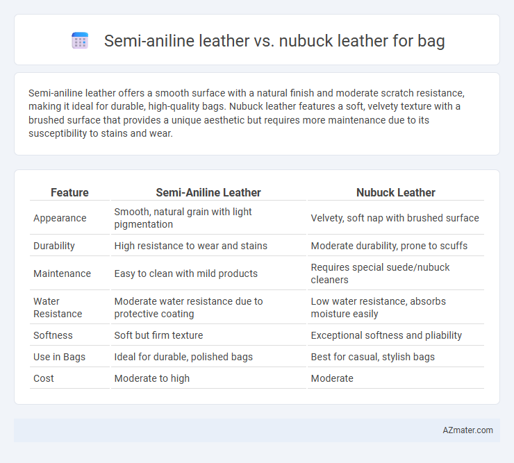 Semi-aniline leather vs. nubuck leather for bag - What is The Difference?