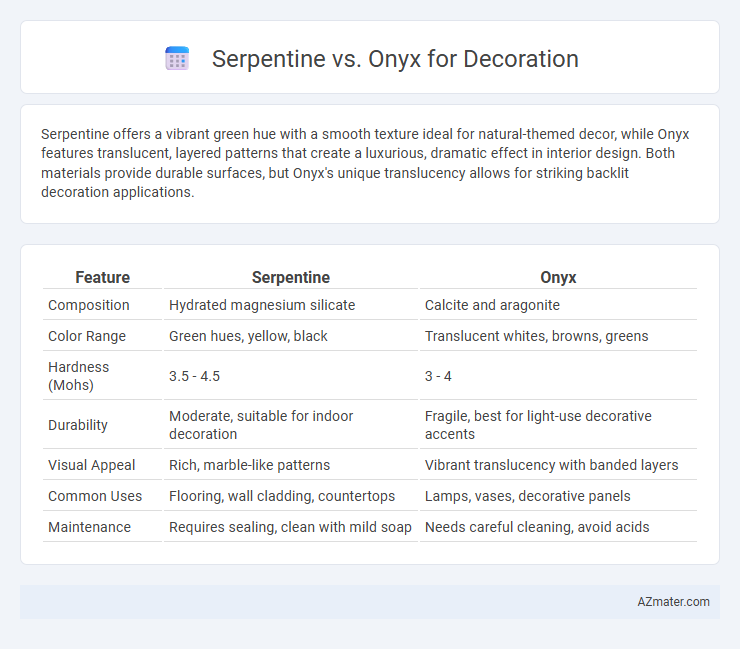 Serpentine vs. Onyx for Decoration - What is The Difference?