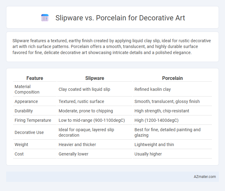Slipware vs. Porcelain for Decorative Art - What is The Difference?