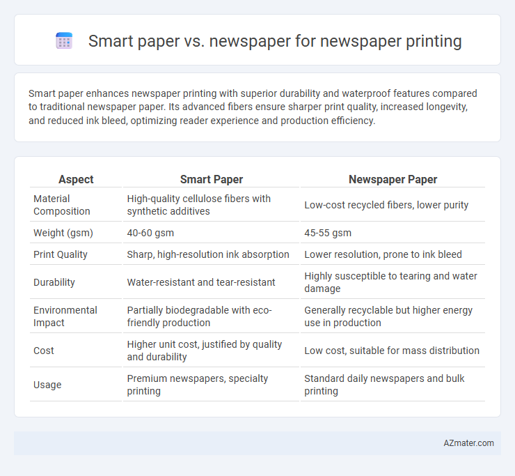 Smart paper vs. newspaper for newspaper printing - What is The Difference?