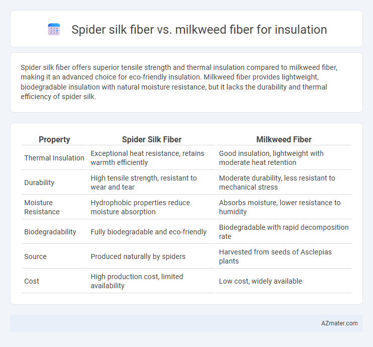 Spider silk fiber vs. milkweed fiber for insulation - What is The Difference?