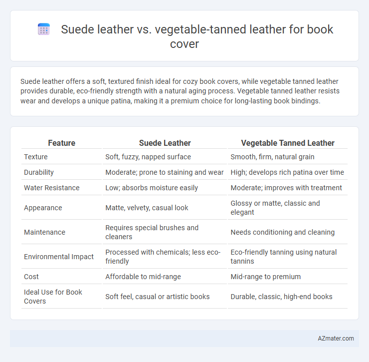 Suede leather vs. vegetable-tanned leather for book cover - What is The Difference?