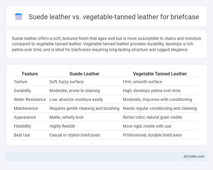 Suede leather vs. vegetable-tanned leather for briefcase - What is The Difference?