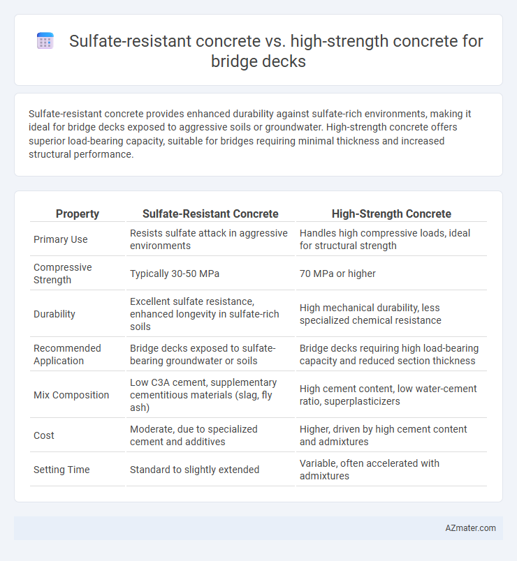 Sulfate-resistant concrete vs. high-strength concrete for bridge decks - What is The Difference?