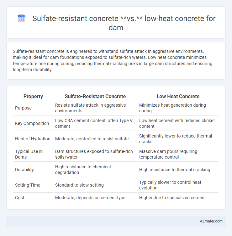 Sulfate-resistant concrete vs. low-heat concrete for dam - What is The Difference?