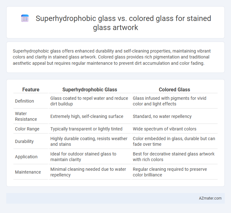 Superhydrophobic glass vs. colored glass for stained glass artwork - What is The Difference?