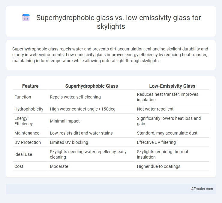 Superhydrophobic glass vs. low-emissivity glass for skylights - What is The Difference?