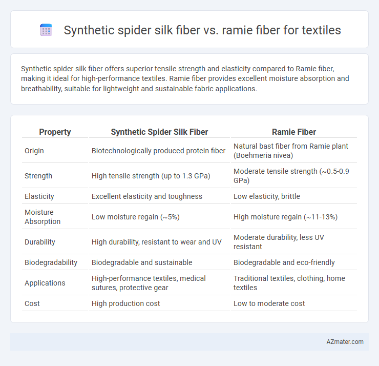 Synthetic spider silk fiber vs. ramie fiber for textiles - What is The Difference?
