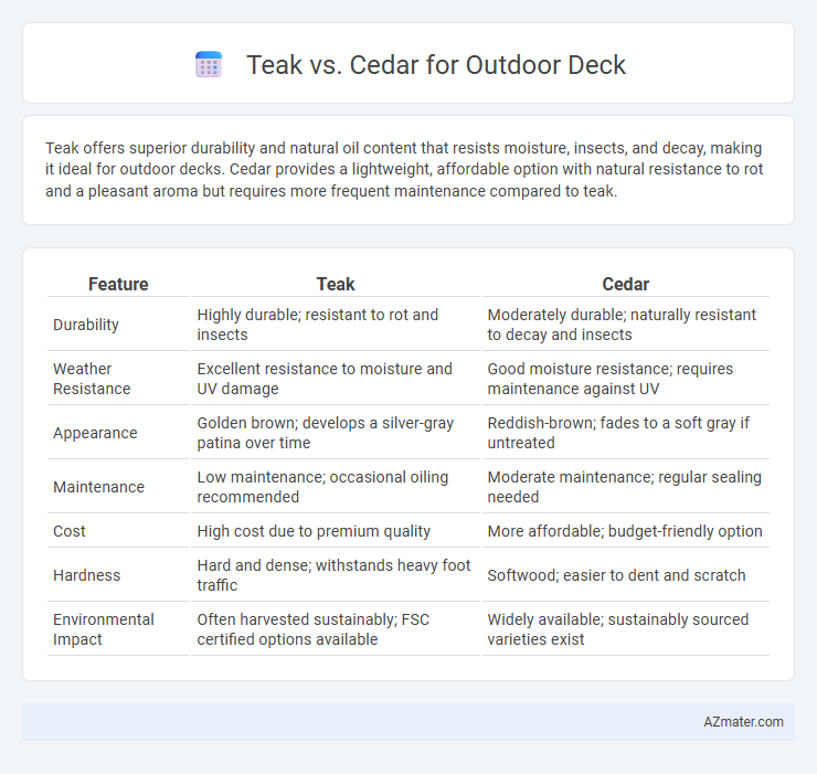 Teak vs. Cedar for Outdoor Deck - What is The Difference?