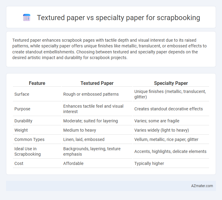 Textured paper vs specialty paper for scrapbooking - What is The Difference?