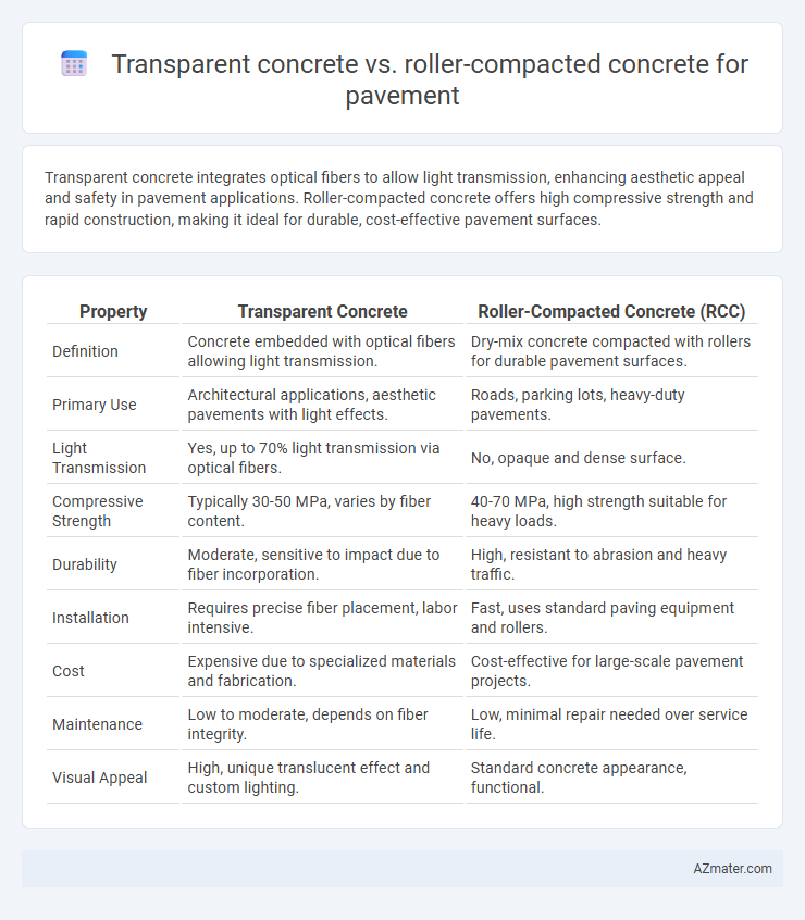 Transparent concrete vs. roller-compacted concrete for pavement - What is The Difference?