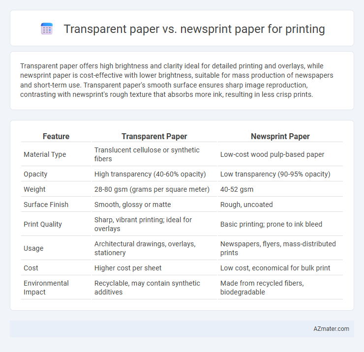 Transparent paper vs. newsprint paper for printing - What is The Difference?