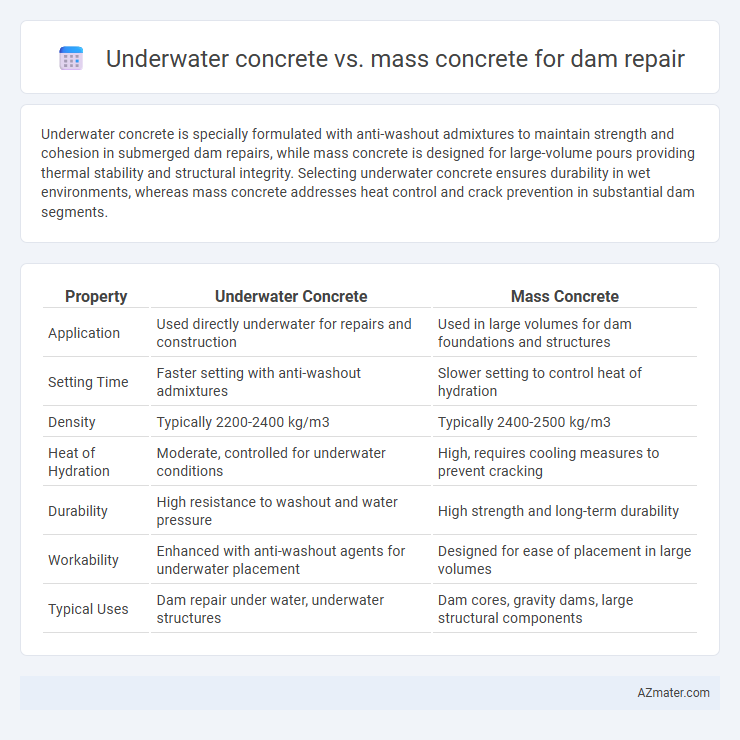Underwater concrete vs. mass concrete for dam repair - What is The Difference?