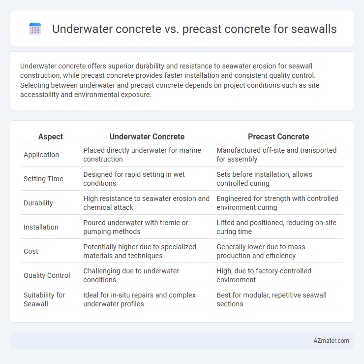 Underwater concrete vs. precast concrete for seawalls - What is The Difference?