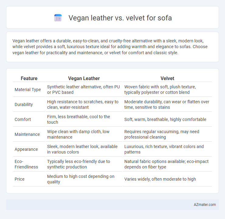 Vegan leather vs. velvet for sofa - What is The Difference?