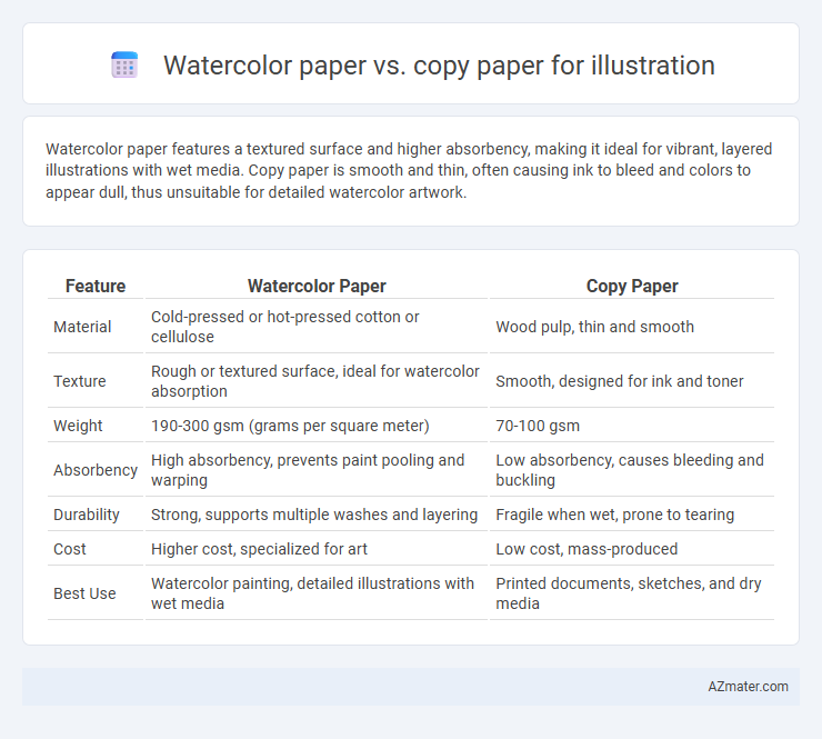 Watercolor paper vs. copy paper for illustration - What is The Difference?