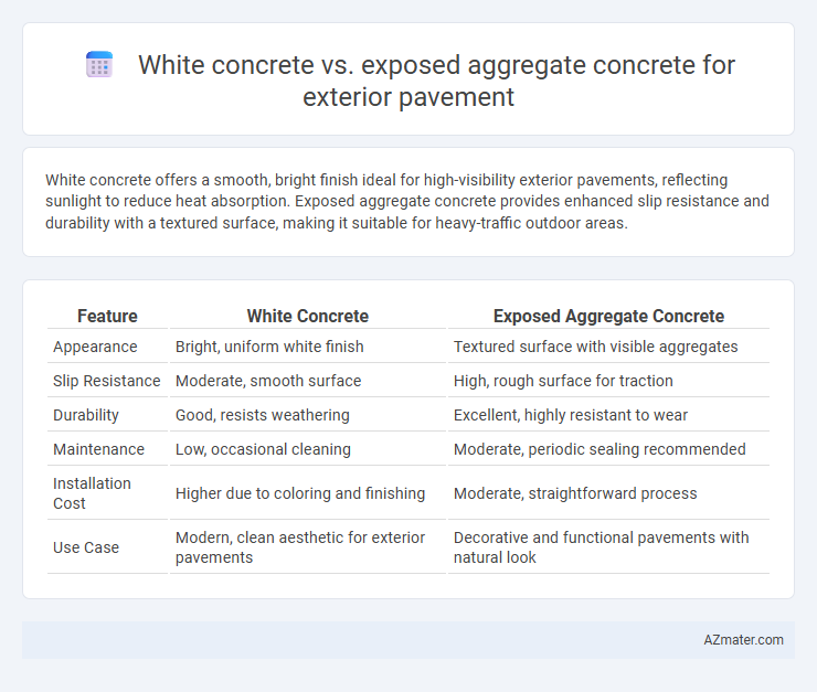 White concrete vs. exposed aggregate concrete for exterior pavement - What is The Difference?