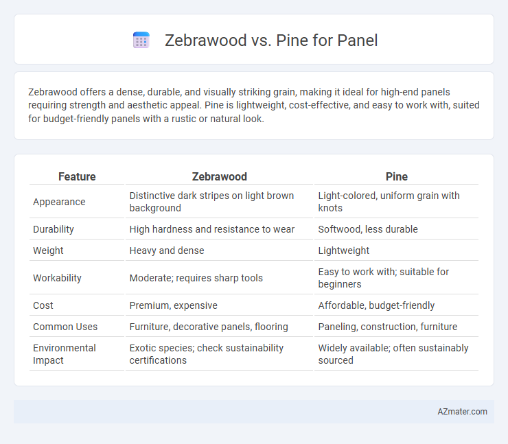 Zebrawood vs. Pine for Panel - What is The Difference?