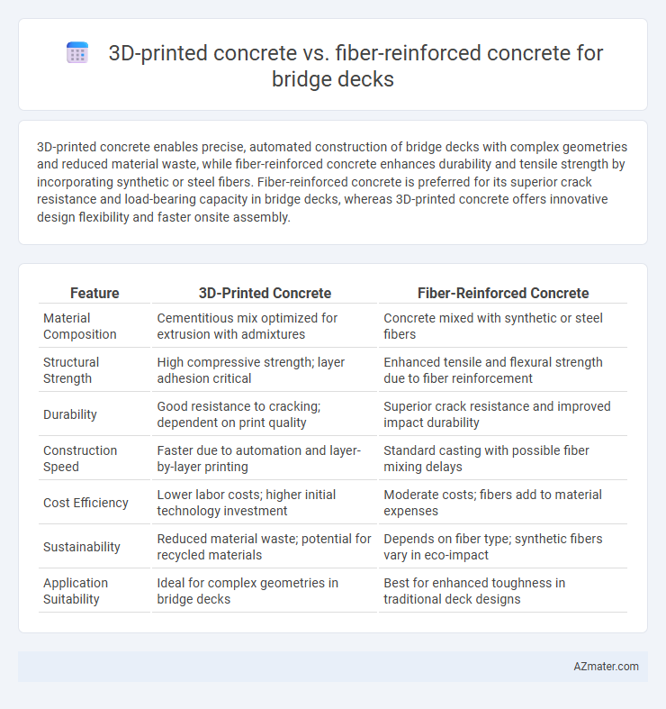 3D-printed concrete vs. fiber-reinforced concrete for bridge decks - What is The Difference?