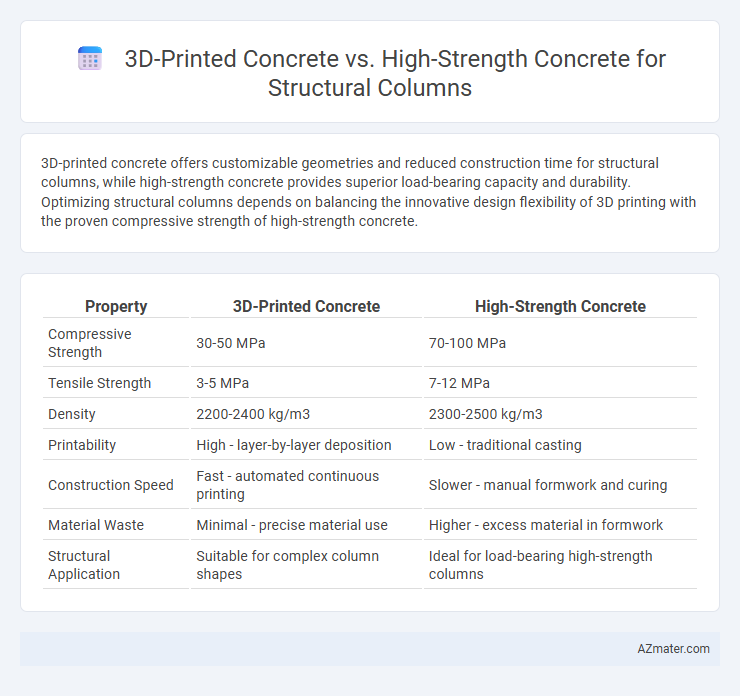 3D-Printed Concrete vs. High-Strength Concrete for Structural Columns - What is The Difference?
