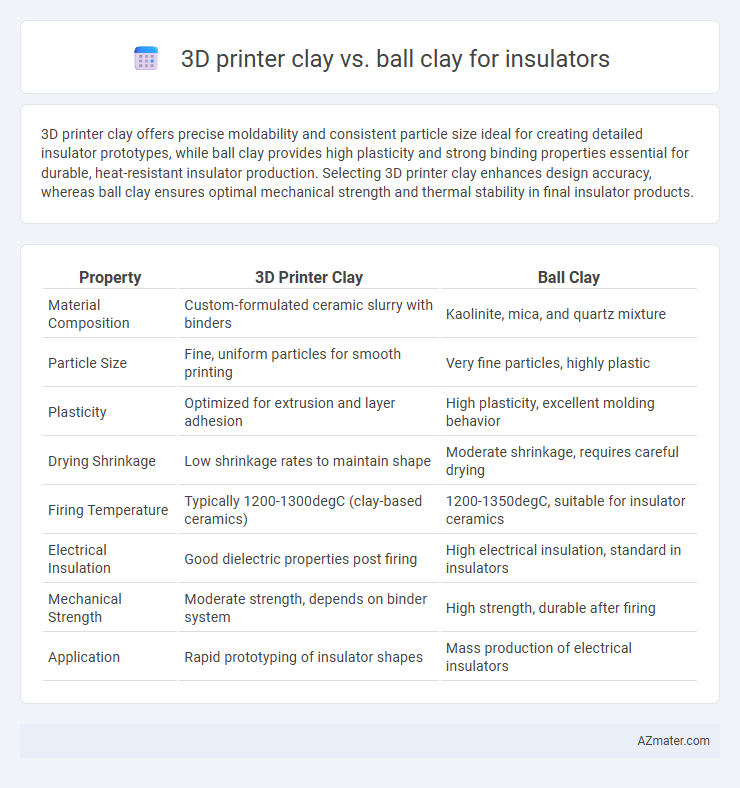 3D printer clay vs. ball clay for insulators - What is The Difference?