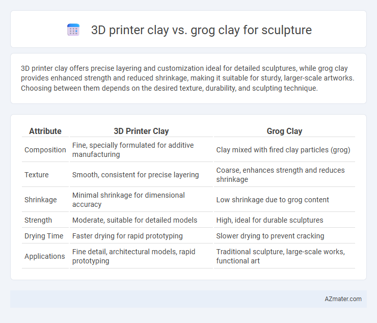 3D printer clay vs. grog clay for sculpture - What is The Difference?