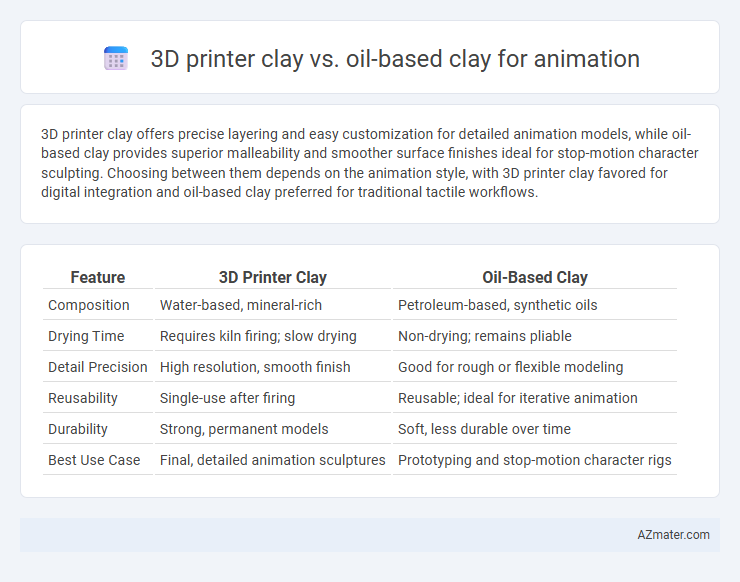 3D printer clay vs. oil-based clay for animation - What is The Difference?