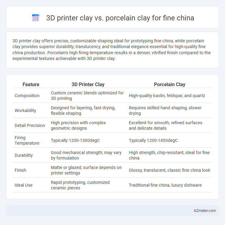 3D printer clay vs. porcelain clay for fine china - What is The Difference?