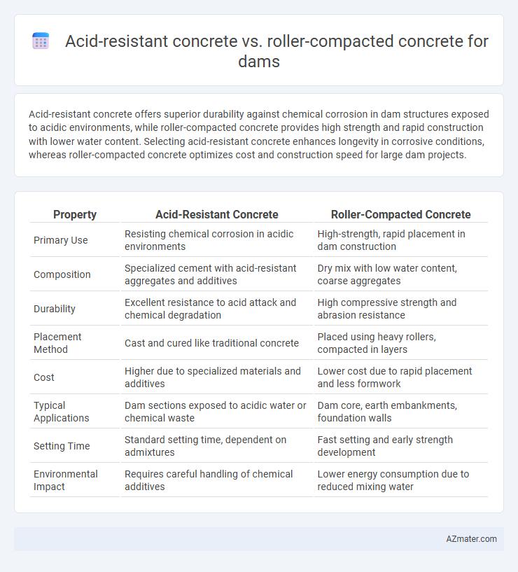 Acid-resistant concrete vs. roller-compacted concrete for dams - What is The Difference?