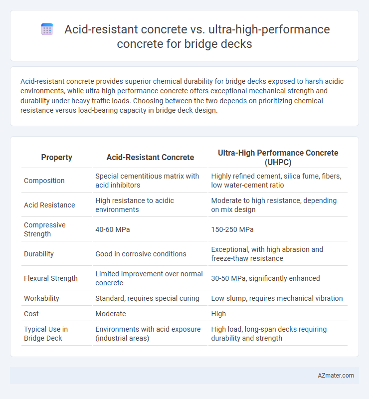 Acid-resistant concrete vs. ultra-high-performance concrete for bridge decks - What is The Difference?