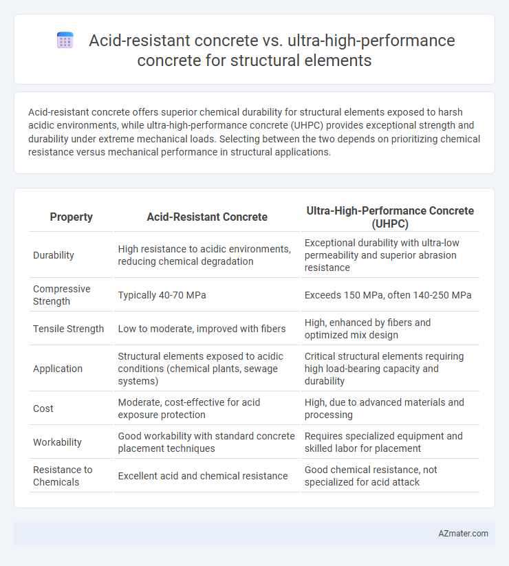 Acid-resistant concrete vs. ultra-high-performance concrete for structural elements - What is The Difference?