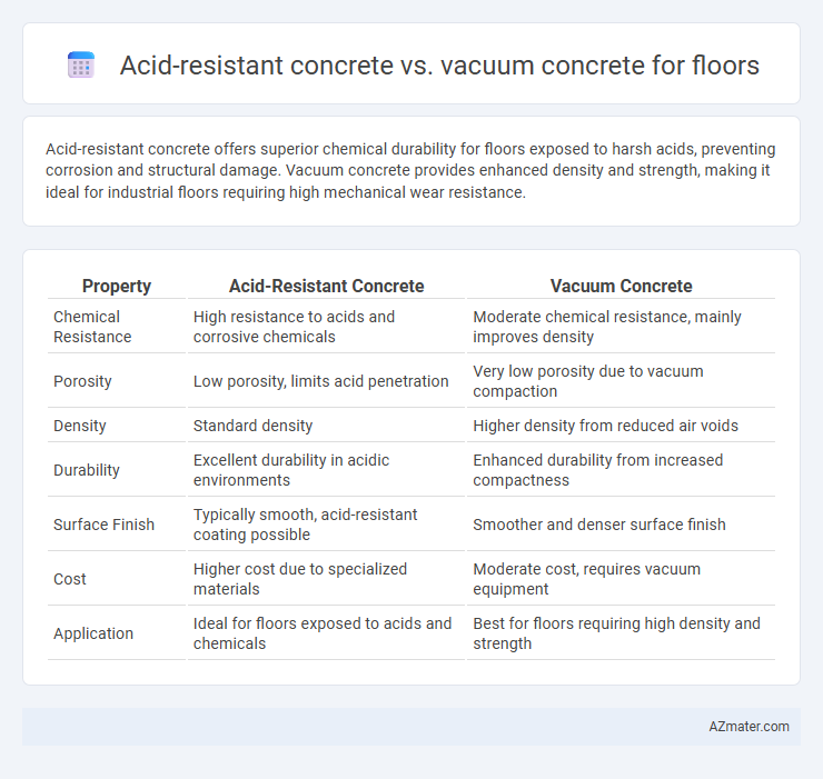 Acid-resistant concrete vs. vacuum concrete for floors - What is The Difference?