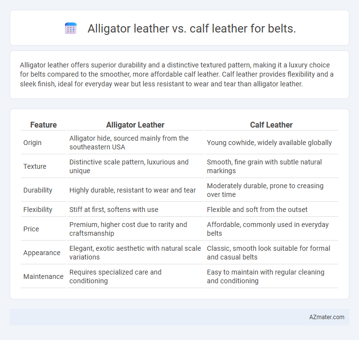 Alligator leather vs. calf leather for belts. - What is The Difference?