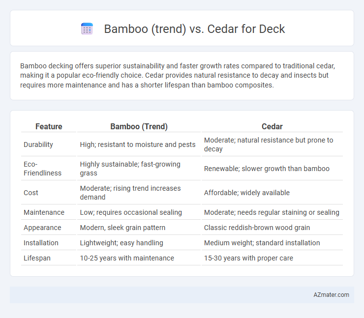 Bamboo (trend) vs. Cedar for Deck - What is The Difference?
