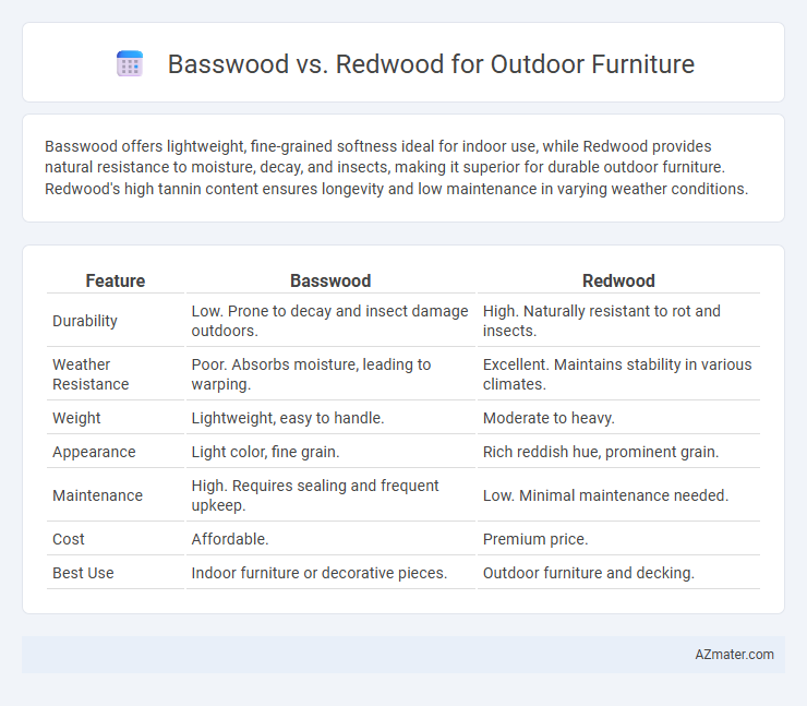 Basswood vs. Redwood for Outdoor Furniture - What is The Difference?