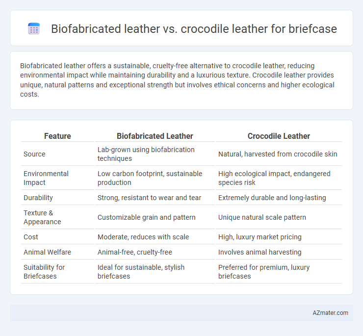 Biofabricated leather vs. crocodile leather for briefcase - What is The Difference?