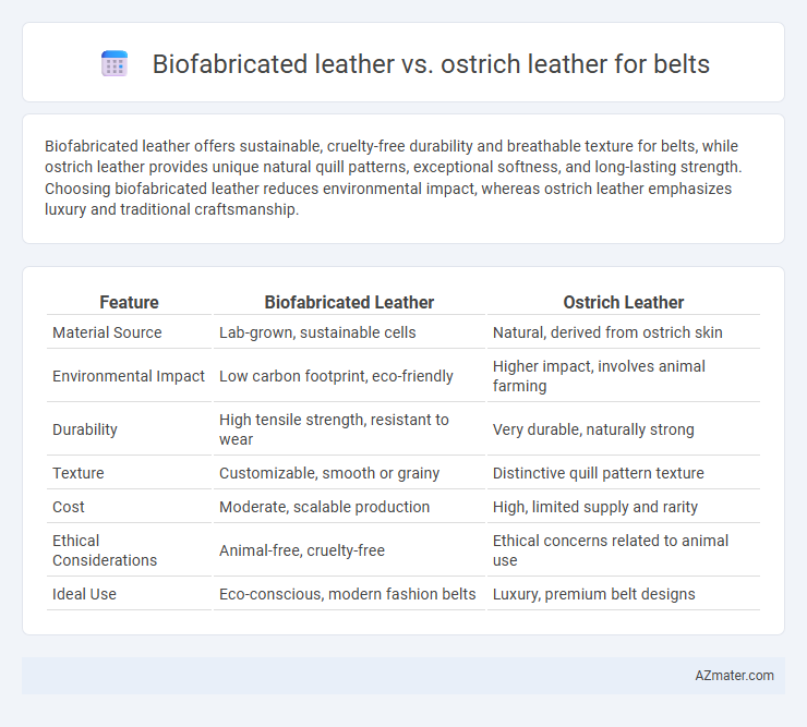 Biofabricated leather vs. ostrich leather for belts - What is The Difference?