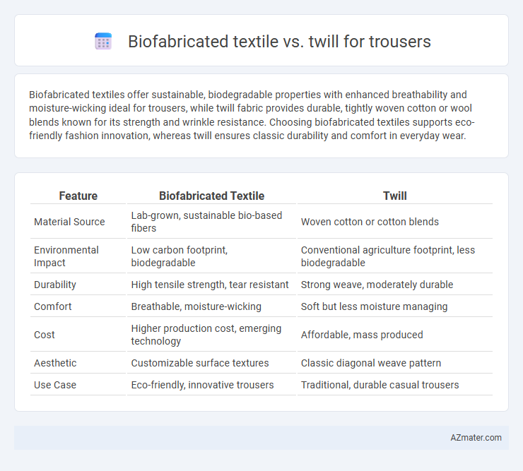 Biofabricated textile vs. twill for trousers - What is The Difference?