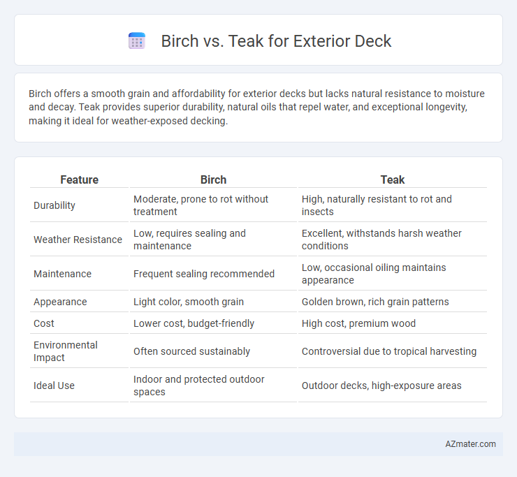 Birch vs. Teak for Exterior Deck - What is The Difference?