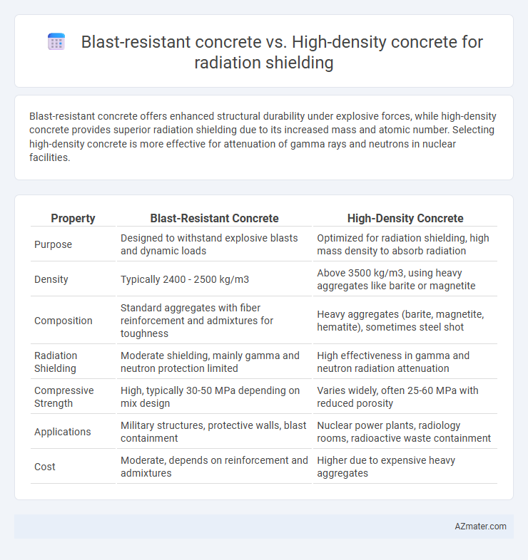 Blast-resistant concrete vs. High-density concrete for radiation shielding - What is The Difference?