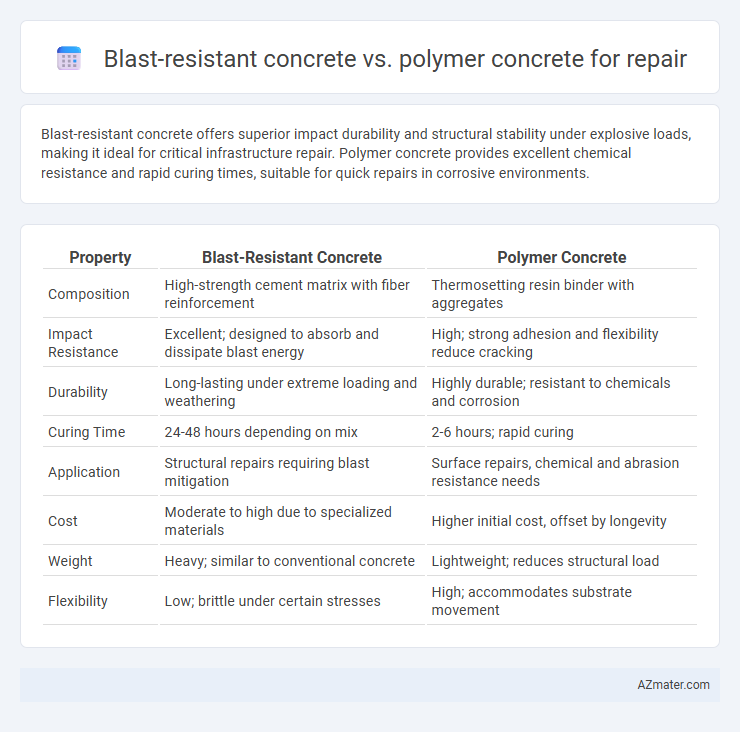 Blast-resistant concrete vs. polymer concrete for repair - What is The Difference?