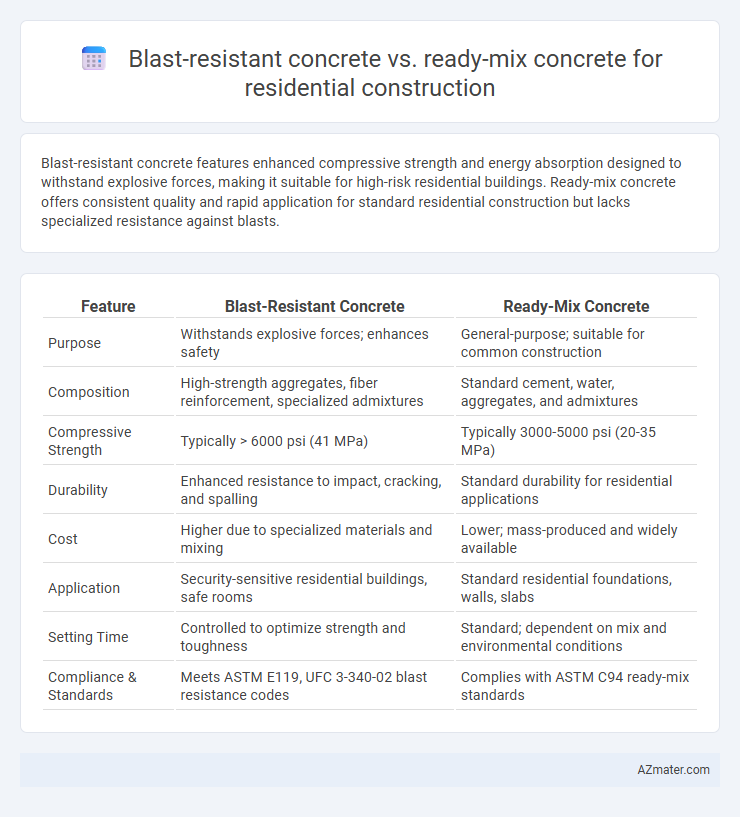 Blast-resistant concrete vs. ready-mix concrete for residential construction - What is The Difference?