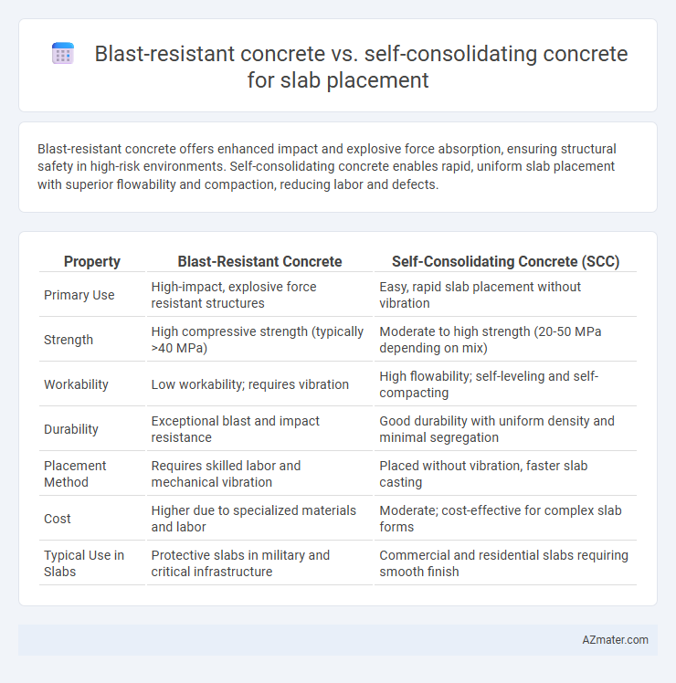 Blast-resistant concrete vs. self-consolidating concrete for slab placement - What is The Difference?
