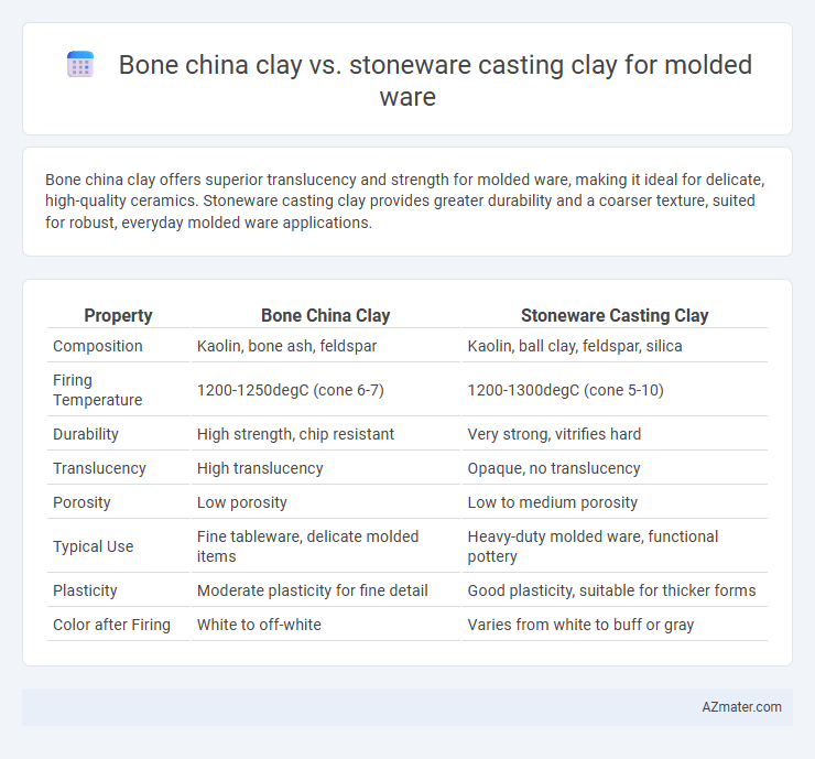 Bone china clay vs. stoneware casting clay for molded ware - What is The Difference?