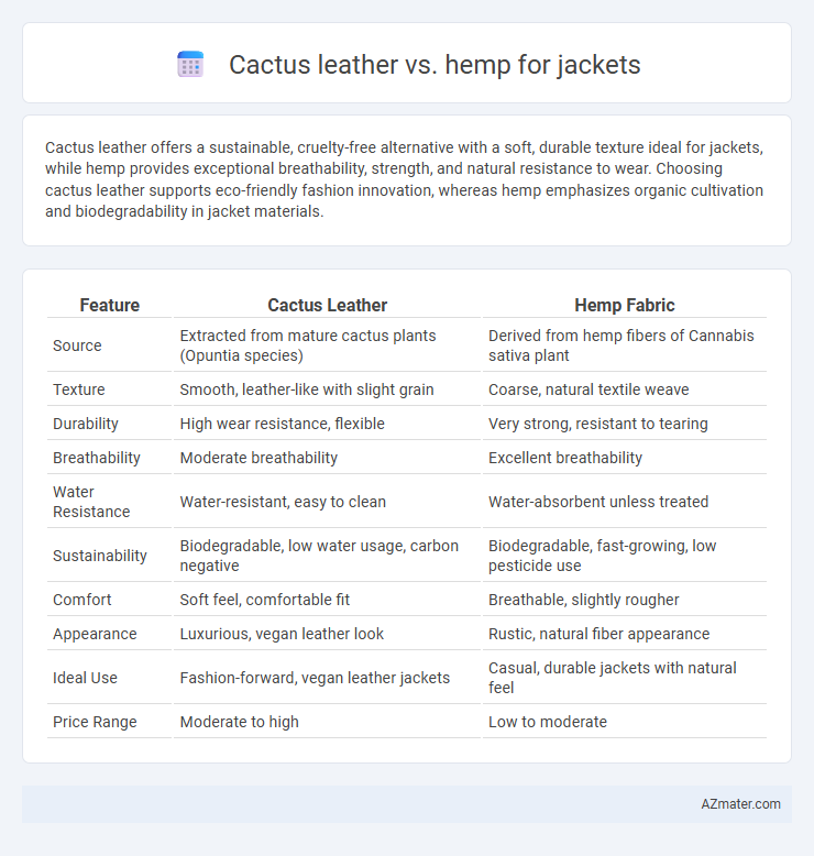 Cactus leather vs. hemp for jackets - What is The Difference?