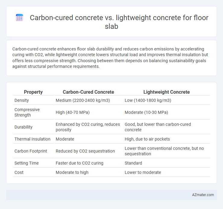 Carbon-cured concrete vs. lightweight concrete for floor slab - What is The Difference?
