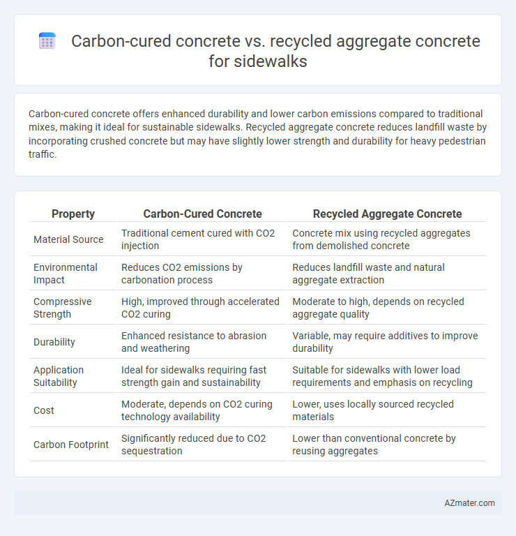 Carbon-cured concrete vs. recycled aggregate concrete for sidewalks - What is The Difference?